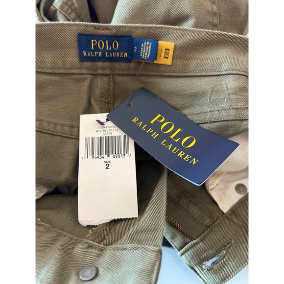 Wide-Leg Olive Green High-Rise Cotton Blend Jeans For Women Casual Relaxed Fit - Picture 8 of 16